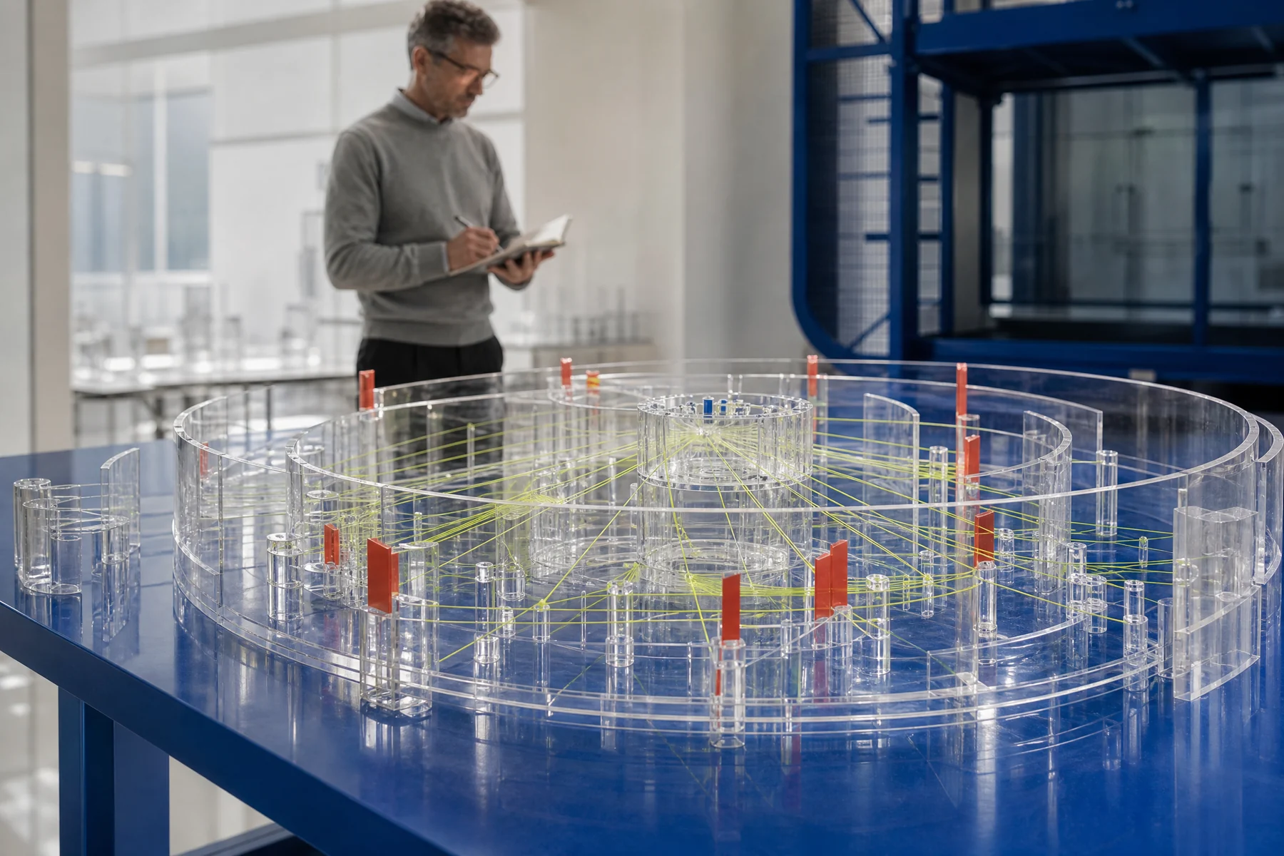 Transparent audience and channel model showing physical message movement