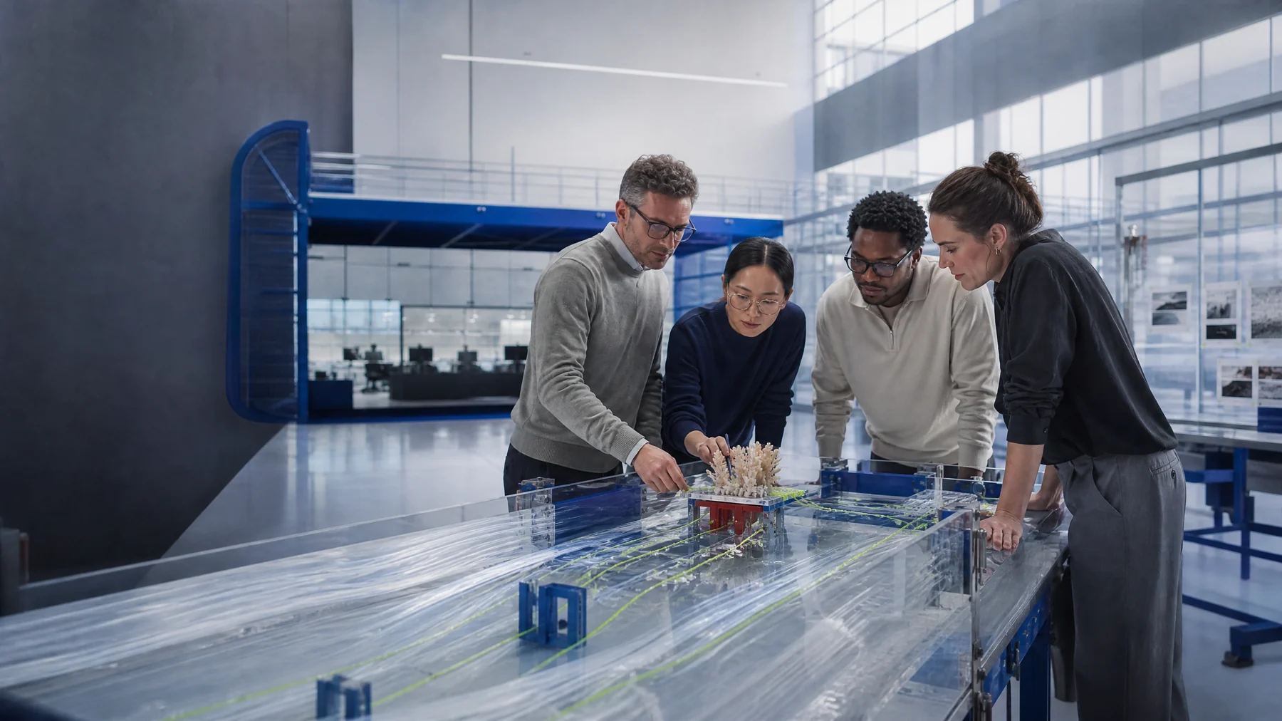 Marketing analytics team calibrating a large physical channel-flow model